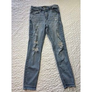 Express Performance Stretch High Rise Cropped Leggings Jeans size 2